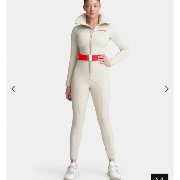 Cordova Les Arcs Ski Suit Tan Red - Picture 1 of 9